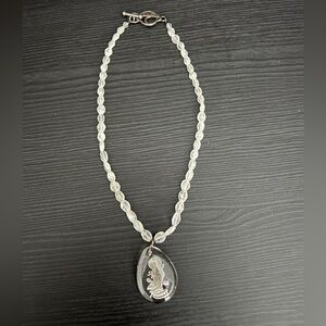 Energy Muse Jewelry Necklace moonstone Quan Yin Gemstone Crystal
